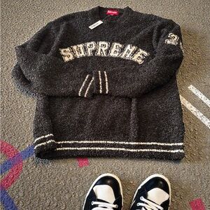 Supreme Textured Black Arc Sweater (Black)
